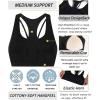 imageRUNNING GIRL Sports Bra for Women MediumHigh Support CrissCross Back Strappy Padded Sports Bras Supportive Workout TopsBdark Black