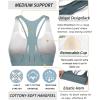 imageRUNNING GIRL Sports Bra for Women MediumHigh Support CrissCross Back Strappy Padded Sports Bras Supportive Workout TopsBdark Green