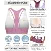imageRUNNING GIRL Sports Bra for Women MediumHigh Support CrissCross Back Strappy Padded Sports Bras Supportive Workout TopsBrose Red
