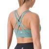 imageRUNNING GIRL Sports Bra for Women MediumHigh Support CrissCross Back Strappy Padded Sports Bras Supportive Workout TopsGreen