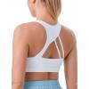 imageRUNNING GIRL Sports Bra for Women MediumHigh Support CrissCross Back Strappy Padded Sports Bras Supportive Workout TopsZwhite