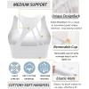 imageRUNNING GIRL Sports Bra for Women MediumHigh Support CrissCross Back Strappy Padded Sports Bras Supportive Workout TopsZwhite