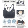 imageRUNNING GIRL Sports Bras for WomenSexy Crisscross Back Seamless Padded Sports Bra Medium Support with Removable Pads1blackgreybrown