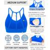 imageRUNNING GIRL Sports Bras for WomenSexy Crisscross Back Seamless Padded Sports Bra Medium Support with Removable Pads1blackpinkblue