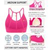 imageRUNNING GIRL Sports Bras for WomenSexy Crisscross Back Seamless Padded Sports Bra Medium Support with Removable Pads1bluepinkgreen