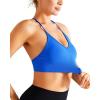 imageRUNNING GIRL Sports Bras for WomenSexy Crisscross Back Seamless Padded Sports Bra Medium Support with Removable Pads1bluepinkgreen