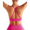 imageRUNNING GIRL Sports Bras for WomenSexy Crisscross Back Seamless Padded Sports Bra Medium Support with Removable Pads1bluepinkgreen