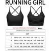 imageRUNNING GIRL Sports Bras for WomenSexy Crisscross Back Seamless Padded Sports Bra Medium Support with Removable PadsAblackgreywhite