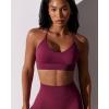 imageRUNNING GIRL Sports Bras for WomenSexy Crisscross Back Seamless Padded Sports Bra Medium Support with Removable PadsAblackredblue