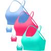 imageRUNNING GIRL Sports Bras for WomenSexy Crisscross Back Seamless Padded Sports Bra Medium Support with Removable PadsAbluepinkgreen