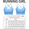 imageRUNNING GIRL Sports Bras for WomenSexy Crisscross Back Seamless Padded Sports Bra Medium Support with Removable PadsBlue
