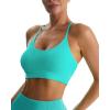 imageRUNNING GIRL Sports Bras for WomenSexy Crisscross Back Seamless Padded Sports Bra Medium Support with Removable PadsElectric Green