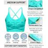 imageRUNNING GIRL Sports Bras for WomenSexy Crisscross Back Seamless Padded Sports Bra Medium Support with Removable PadsElectric Green