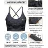 imageRUNNING GIRL Sports Bras for WomenSexy Crisscross Back Seamless Padded Sports Bra Medium Support with Removable PadsGrey