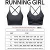 imageRUNNING GIRL Sports Bras for WomenSexy Crisscross Back Seamless Padded Sports Bra Medium Support with Removable PadsGrey