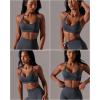 imageRUNNING GIRL Sports Bras for WomenSexy Crisscross Back Seamless Padded Sports Bra Medium Support with Removable PadsGrey