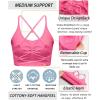 imageRUNNING GIRL Sports Bras for WomenSexy Crisscross Back Seamless Padded Sports Bra Medium Support with Removable PadsHot Pink