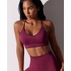 imageRUNNING GIRL Sports Bras for WomenSexy Crisscross Back Seamless Padded Sports Bra Medium Support with Removable PadsWine Red