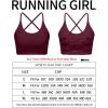 imageRUNNING GIRL Sports Bras for WomenSexy Crisscross Back Seamless Padded Sports Bra Medium Support with Removable PadsWine Red