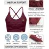 imageRUNNING GIRL Sports Bras for WomenSexy Crisscross Back Seamless Padded Sports Bra Medium Support with Removable PadsWine Red