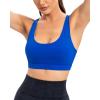 imageRUNNING GIRL Strappy Sports Bra for Women Sexy Crisscross Back Light Support Yoga Bra with Removable Cups1bright Blue