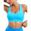 imageRUNNING GIRL Strappy Sports Bra for Women Sexy Crisscross Back Light Support Yoga Bra with Removable Cups1brilliant Blue