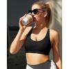 imageRUNNING GIRL Strappy Sports Bra for Women Sexy Crisscross Back Light Support Yoga Bra with Removable Cups2jet Black
