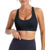 imageRUNNING GIRL Strappy Sports Bra for Women Sexy Crisscross Back Light Support Yoga Bra with Removable Cups2jet Black
