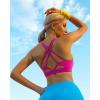 imageRUNNING GIRL Strappy Sports Bra for Women Sexy Crisscross Back Light Support Yoga Bra with Removable Cups2super Pink