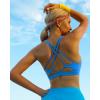imageRUNNING GIRL Strappy Sports Bra for Women Sexy Crisscross Back Light Support Yoga Bra with Removable Cups2vivid Blue