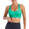 imageRUNNING GIRL Strappy Sports Bra for Women Sexy Crisscross Back Light Support Yoga Bra with Removable Cups2vivid Green