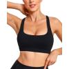 imageRUNNING GIRL Strappy Sports Bra for Women Sexy Crisscross Back Light Support Yoga Bra with Removable Cups3black
