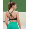 imageRUNNING GIRL Strappy Sports Bra for Women Sexy Crisscross Back Light Support Yoga Bra with Removable Cups3black
