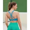 imageRUNNING GIRL Strappy Sports Bra for Women Sexy Crisscross Back Light Support Yoga Bra with Removable Cups3blue
