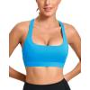 imageRUNNING GIRL Strappy Sports Bra for Women Sexy Crisscross Back Light Support Yoga Bra with Removable Cups3blue