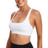imageRUNNING GIRL Strappy Sports Bra for Women Sexy Crisscross Back Light Support Yoga Bra with Removable Cups3white