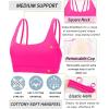 imageRUNNING GIRL Strappy Sports Bra for Women Sexy Crisscross Back Light Support Yoga Bra with Removable Cups4hot Pink
