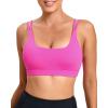 imageRUNNING GIRL Strappy Sports Bra for Women Sexy Crisscross Back Light Support Yoga Bra with Removable Cups4hot Pink