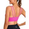 imageRUNNING GIRL Strappy Sports Bra for Women Sexy Crisscross Back Light Support Yoga Bra with Removable Cups4hot Pink