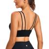 imageRUNNING GIRL Strappy Sports Bra for Women Sexy Crisscross Back Light Support Yoga Bra with Removable Cups4ink Black