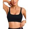 imageRUNNING GIRL Strappy Sports Bra for Women Sexy Crisscross Back Light Support Yoga Bra with Removable Cups4ink Black