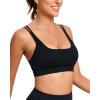 imageRUNNING GIRL Strappy Sports Bra for Women Sexy Crisscross Back Light Support Yoga Bra with Removable Cups4ink Black
