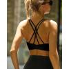 imageRUNNING GIRL Strappy Sports Bra for Women Sexy Crisscross Back Light Support Yoga Bra with Removable CupsBlack