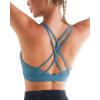 imageRUNNING GIRL Strappy Sports Bra for Women Sexy Crisscross Back Light Support Yoga Bra with Removable CupsBlue