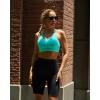 imageRUNNING GIRL Strappy Sports Bra for Women Sexy Crisscross Back Light Support Yoga Bra with Removable CupsElectric Green
