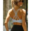 imageRUNNING GIRL Strappy Sports Bra for Women Sexy Crisscross Back Light Support Yoga Bra with Removable CupsGreen