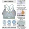 imageRUNNING GIRL Strappy Sports Bra for Women Sexy Crisscross Back Light Support Yoga Bra with Removable CupsGreen