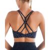imageRUNNING GIRL Strappy Sports Bra for Women Sexy Crisscross Back Light Support Yoga Bra with Removable CupsLeopard Print
