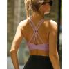 imageRUNNING GIRL Strappy Sports Bra for Women Sexy Crisscross Back Light Support Yoga Bra with Removable CupsPurple