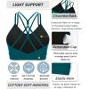 imageRUNNING GIRL Strappy Sports Bra for Women Sexy Crisscross Back Light Support Yoga Bra with Removable CupsTeal